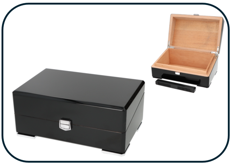 Angelo High Gloss Black Humidor